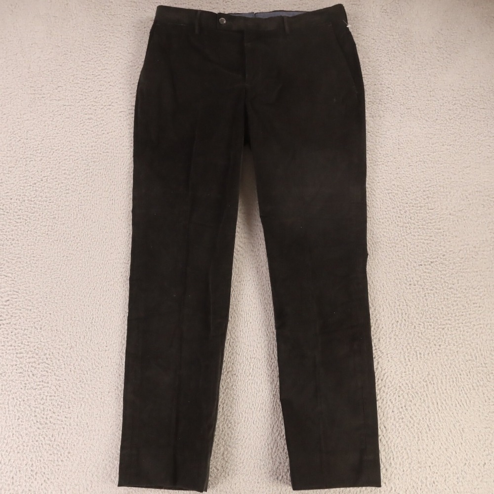 Hackett Pants Mens 34 50 Green Cotton Blend Corduroy Kensington Slim Chino 34x31